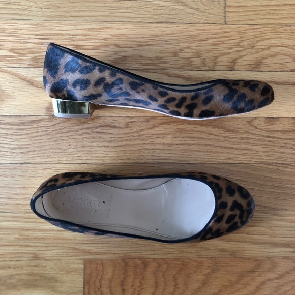 J. Crew Leopard Flats with Gold Heel - Picture 4 of 7